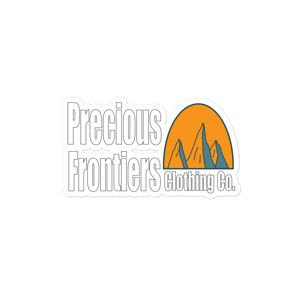 Precious Frontiers Clothing Co. Sticker