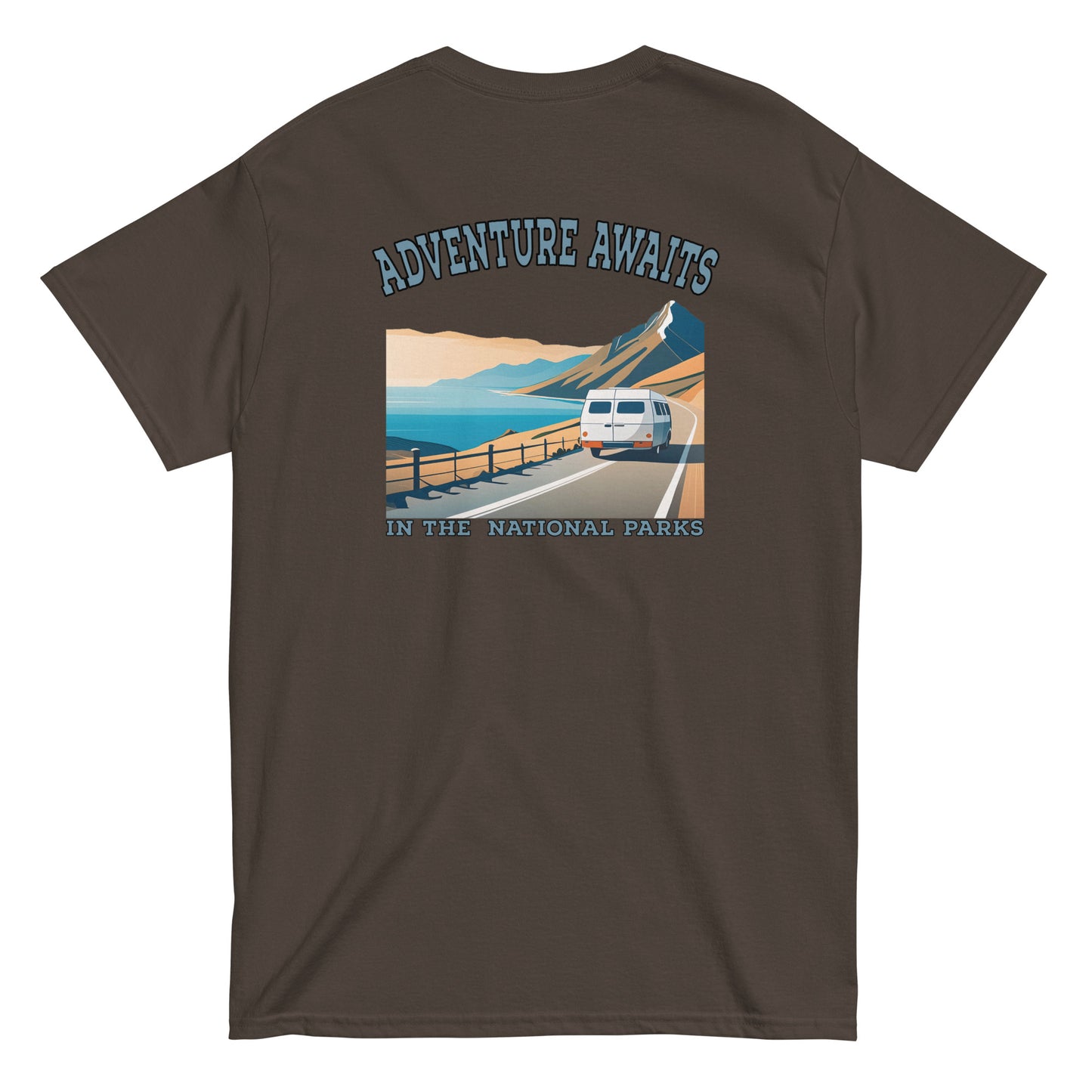 ADVENTURE AWAITS Unisex classic tee