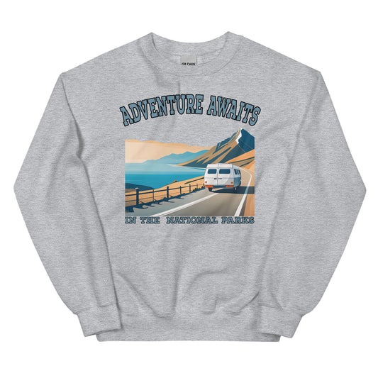 ADVENTURE AWAITS Crewneck Sweatshirt